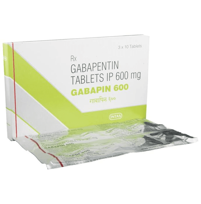 Gabapin 600 Tablet – Gabapentin (600mg) 600 mg by Intas Pharmaceuticals Ltd — photo 1 of 5