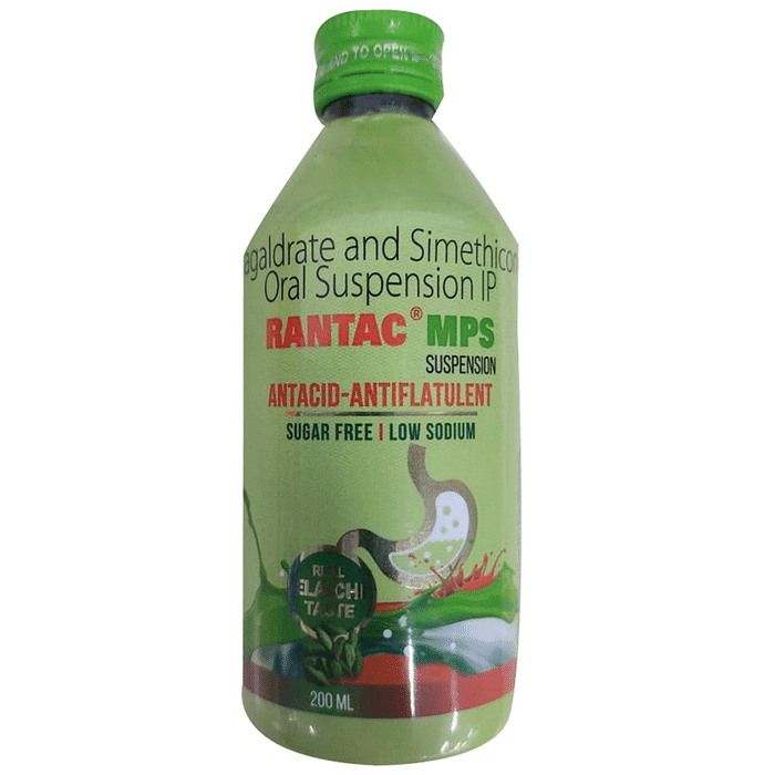 Rantac Mps Oral Suspension Elaichi Sugar Free