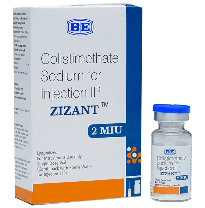 Zizant 2MIU Injection – Colistimethate Sodium (2Million IU) by Biological E Ltd