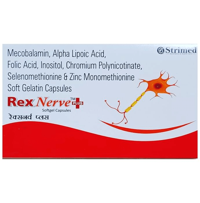 Rexnerve Plus Softgel Capsule – be86ab82-e7fa-4555-b341-7fceccf7cbdb by Strimed Pharmaceuticals Pvt Ltd — photo 1 of 2