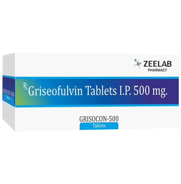 Grisocon 500 Tablet – Griseofulvin (500mg) 500 mg by Zeelab Pharmacy Pvt Ltd — photo 1 of 3