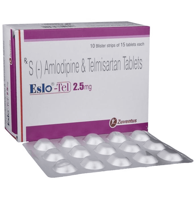 Eslo-Tel 2.5mg Tablet – Telmisartan (40mg) 2.5 mg by Zuventus Healthcare Ltd — photo 1 of 6