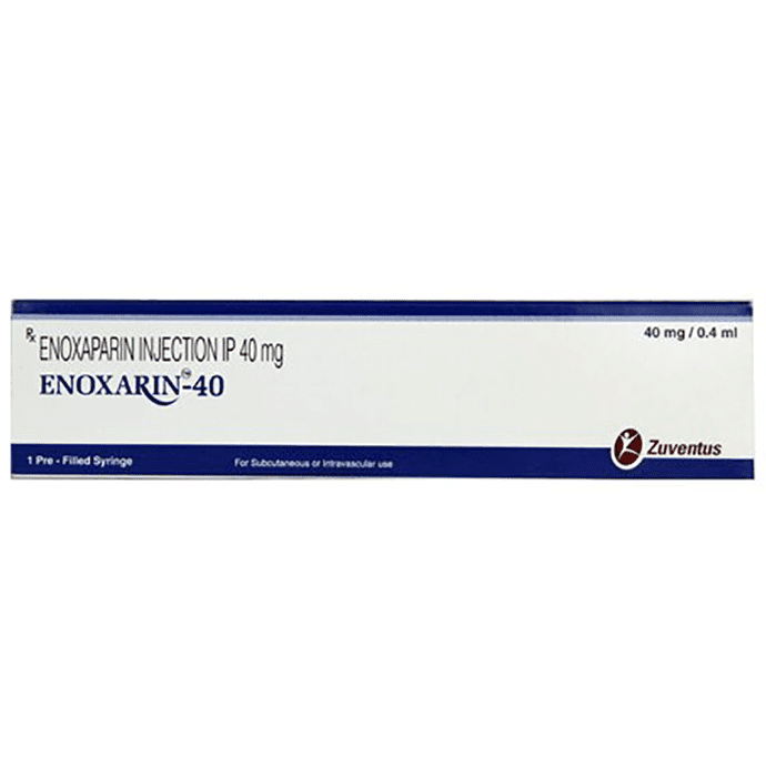 Enoxarin 40 Injection – Enoxaparin (40mg) 40 mg by Zuventus Healthcare Ltd — photo 1 of 2