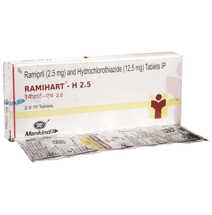 Ramihart-H 2.5 Tablet – 66e55fb3-89d5-4112-9780-063259096a04 by Mankind Pharma Ltd — photo 1 of 5