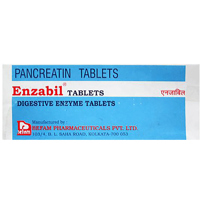 Enzabil Tablet – Pancreatin (212.5mg) by Befam Pharmaceuticals Pvt Ltd