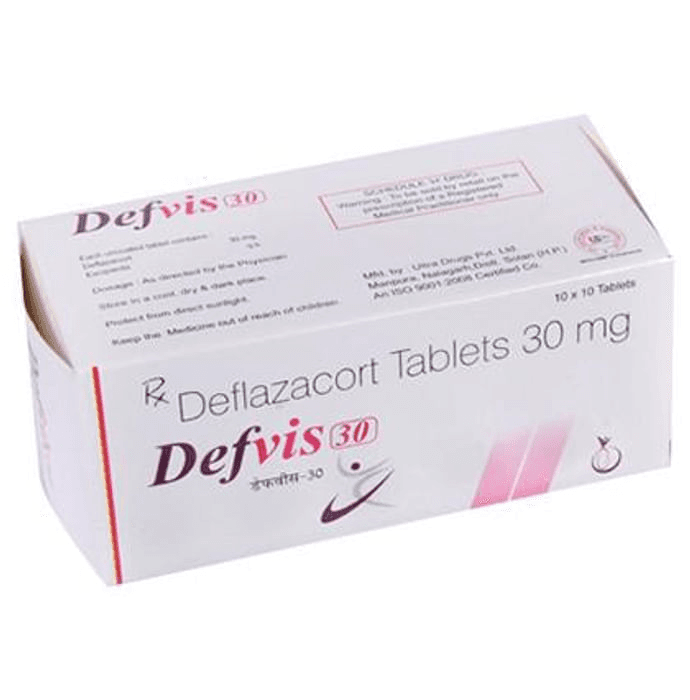Defvis 30 Tablet – Deflazacort (30mg) 30 mg by Dolvis Bio Pharma Pvt Ltd