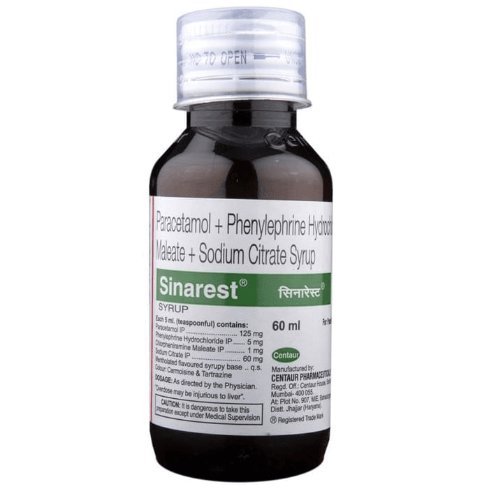 Sinarest Syrup – 3f64cd40-0284-47c4-b335-71cc230195a7 by Centaur Pharmaceuticals Pvt Ltd — photo 1 of 3