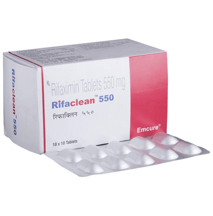 Rifaclean 550 Tablet – Rifaximin (550mg) 550 mg by Emcure Pharmaceuticals Ltd — photo 1 of 6