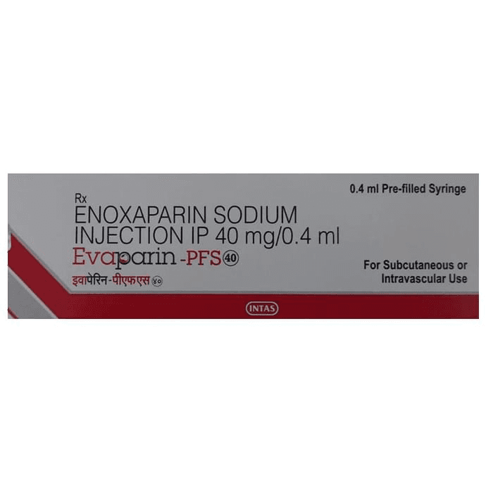 Evaparin -PFS 40 Injection – Enoxaparin (40mg) 40 mg by Intas Pharmaceuticals Ltd — photo 1 of 3