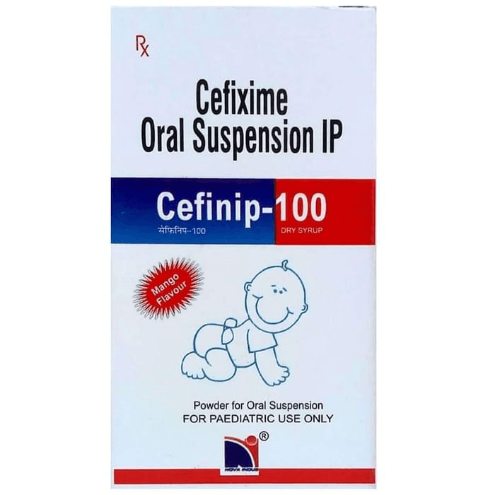 Cefinip 100 Dry Syrup Mango – Cefixime (100mg) 100 mg by Nova Indus Pharmaceuticals