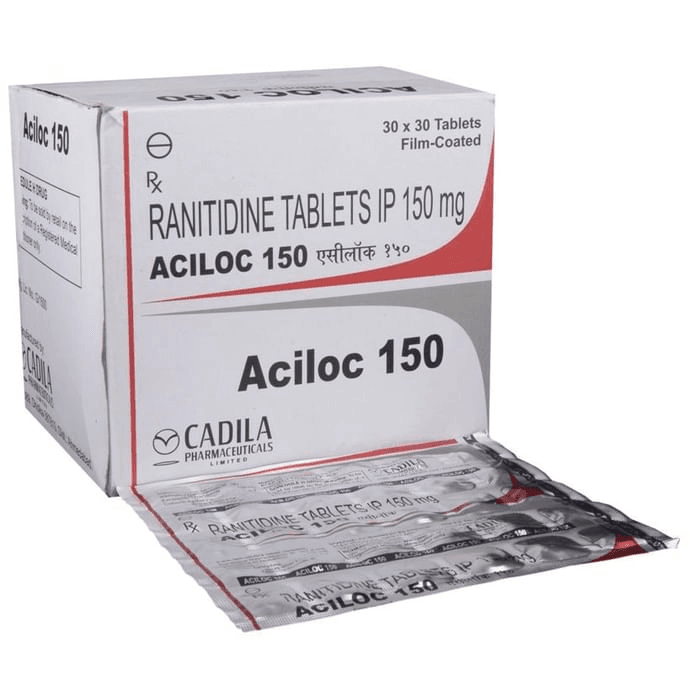Aciloc 150 Tablet – Ranitidine (150mg) 150 mg by Cadila Pharmaceuticals Ltd — photo 1 of 5