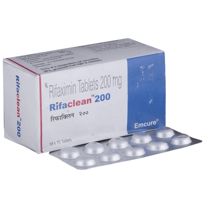 Rifaclean 200 Tablet – Rifaximin (200mg) 200 mg by Emcure Pharmaceuticals Ltd — photo 1 of 6