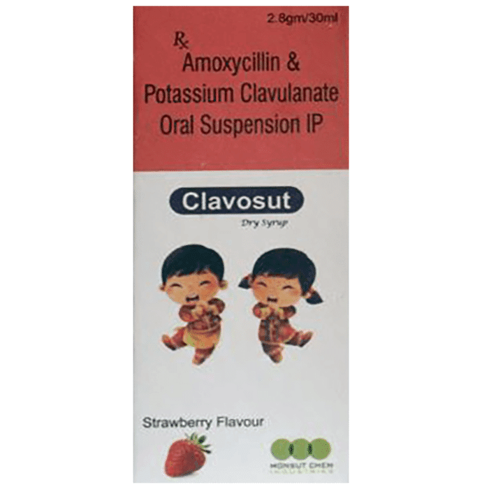 Clavosut Dry Syrup – Amoxycillin (200mg) by Monsut Chem Industries — photo 1 of 2