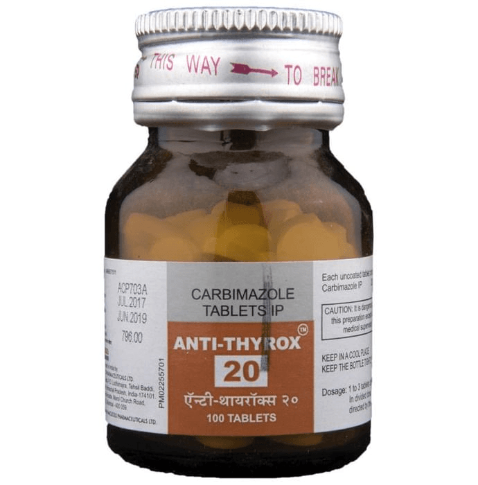 Anti-Thyrox 20 Tablet – Carbimazole (20mg) 20 mg by Macleods Pharmaceuticals Pvt Ltd — photo 1 of 2