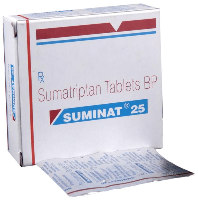 Suminat 25 Tablet – Sumatriptan (25mg) 25 mg by Sun Pharmaceutical Industries Ltd — photo 1 of 5
