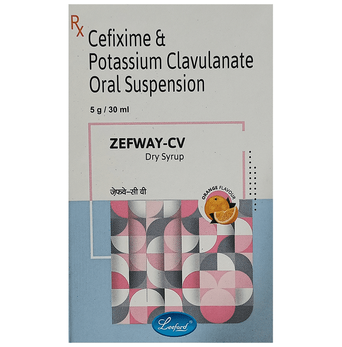 Zefway-CV Dry Syrup Orange – Cefixime (50mg) by Leeford Healthcare Ltd
