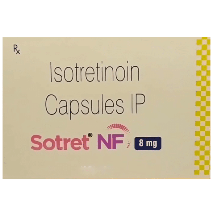 Sotret NF 8mg Capsule – Isotretinoin (8mg) 8 mg by Sun Pharmaceutical Industries Ltd