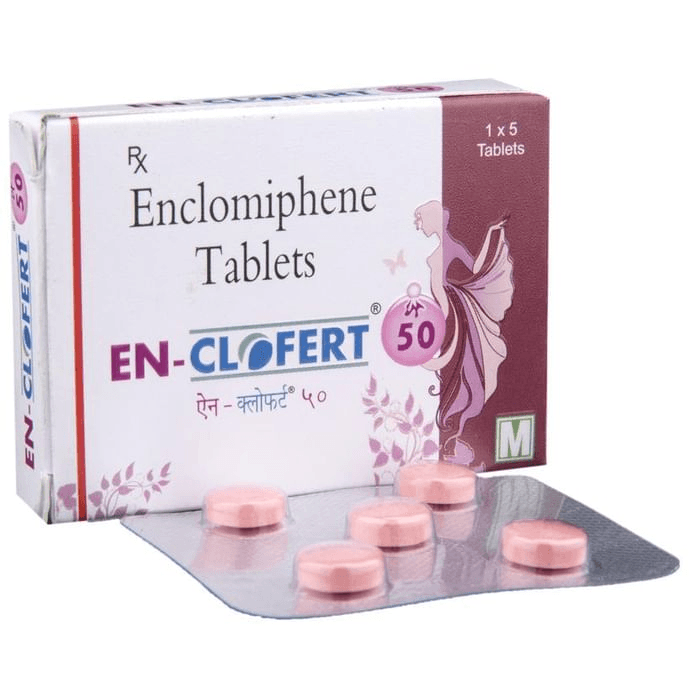 EN-Clofert 50 Tablet – Enclomiphene (50mg) 50 mg by Maneesh Pharmaceuticals Ltd — photo 1 of 6