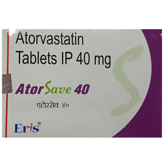 Atorsave 40 Tablet – 1c4a5895-8e9e-4a74-9849-9e69b334c860 by Eris Lifesciences Ltd — photo 1 of 3