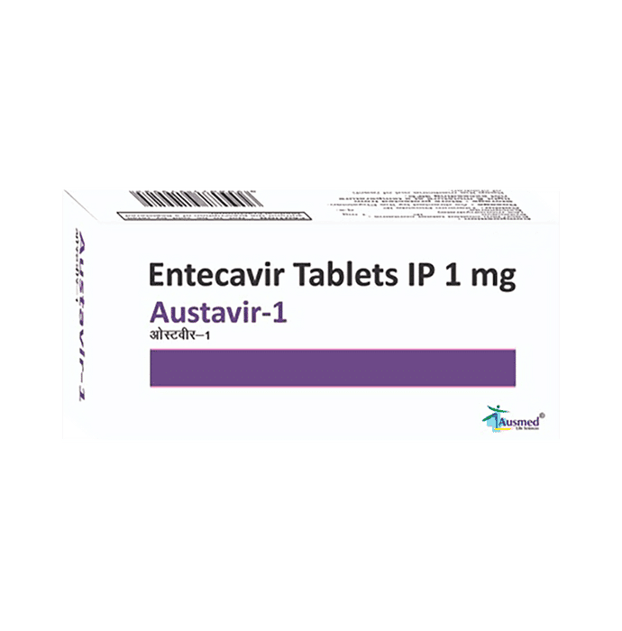 Austavir 1mg Tablet – Entecavir (1mg) 1 mg by Care Formulation Labs Pvt Ltd — photo 1 of 3