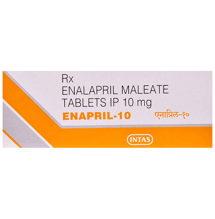 Enapril 10 Tablet – Enalapril (10mg) 10 mg by Intas Pharmaceuticals Ltd — photo 1 of 4