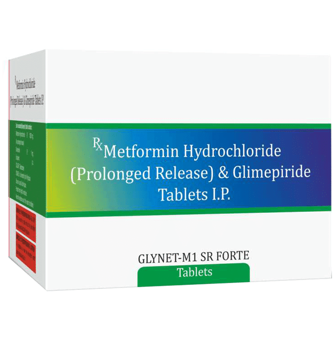 Glynet-M1 SR Forte Tablet – Glimepiride (1mg) by Zeelab Pharmacy Pvt Ltd — photo 1 of 2