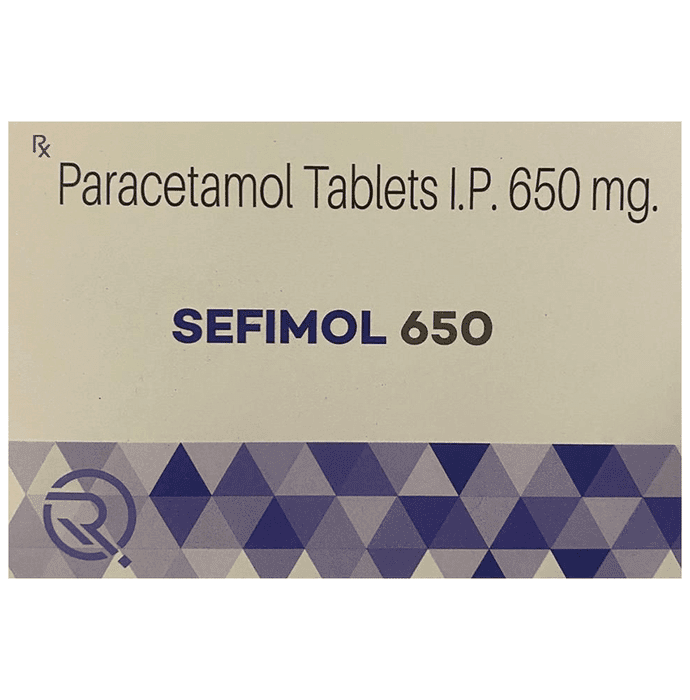 Sefimol 650 Tablet – Paracetamol (650mg) 650 mg by Remeris Pharma Pvt. Ltd. — photo 1 of 3