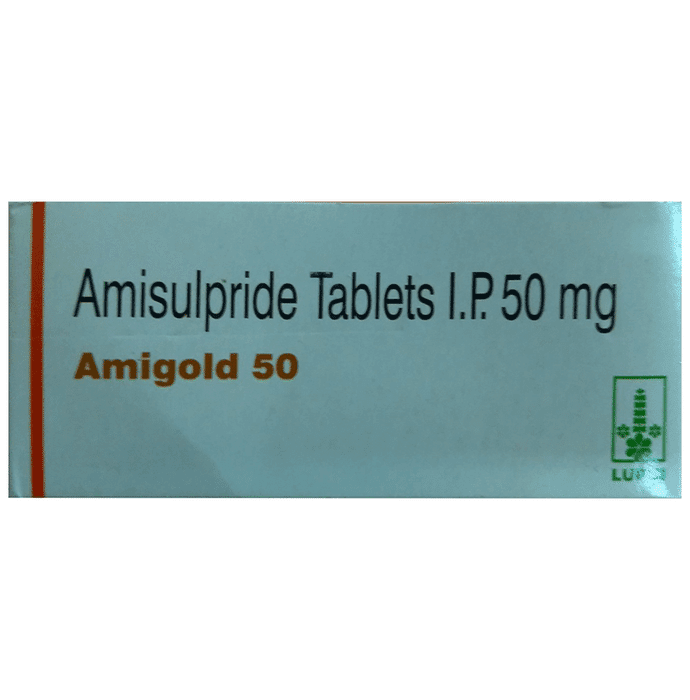 Amigold 50 Tablet – Amisulpride (50mg) 50 mg by Lupin Ltd — photo 1 of 2