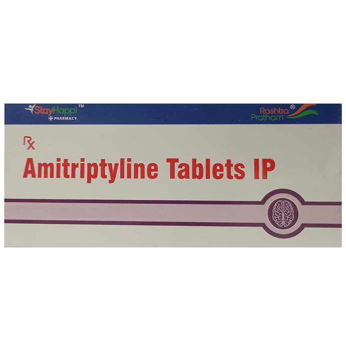 StayHappi Amitriptyline 10mg Tablet – Amitriptyline (10mg) 10 mg by Sarvagunaushdhi Pvt Ltd — photo 1 of 2