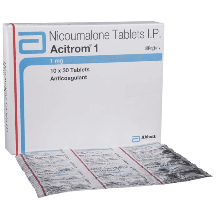 Acitrom 1 Tablet – Acenocoumarol (1mg) 1 mg by Abbott — photo 1 of 5