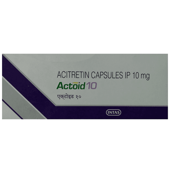 Actoid 10 Capsule – Acitretin (10mg) 10 mg by Intas Pharmaceuticals Ltd — photo 1 of 2