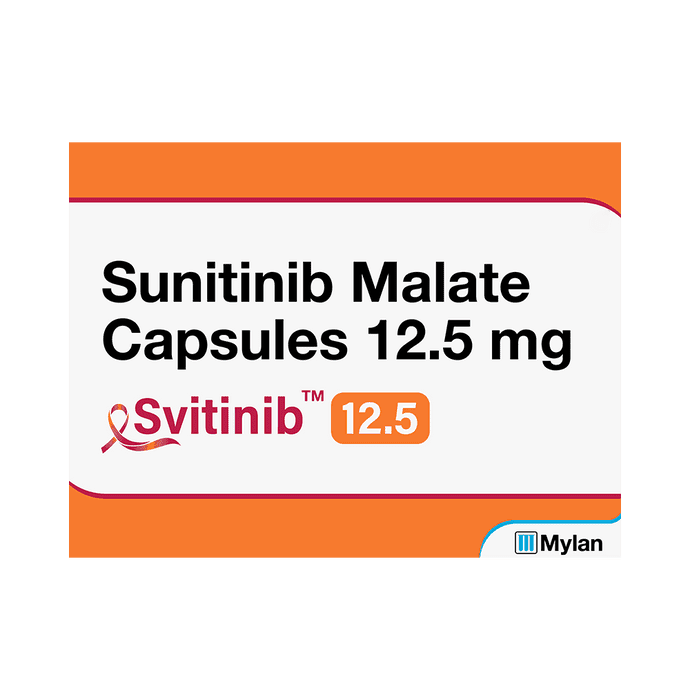 Svitinib 12.5 Capsule – Sunitinib (12.5mg) 12.5 mg by Mylan Pharmaceuticals Pvt Ltd - A Viatris Company