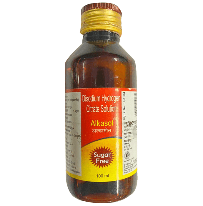 Alkasol Oral Solution Sugar Free – Disodium Hydrogen Citrate (1.4gm/5ml) by Stadmed Pvt Ltd
