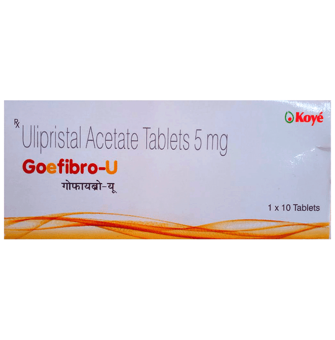 Goefibro-U Tablet – Ulipristal acetate (5mg) by Koye Pharmaceuticals Pvt ltd — photo 1 of 2