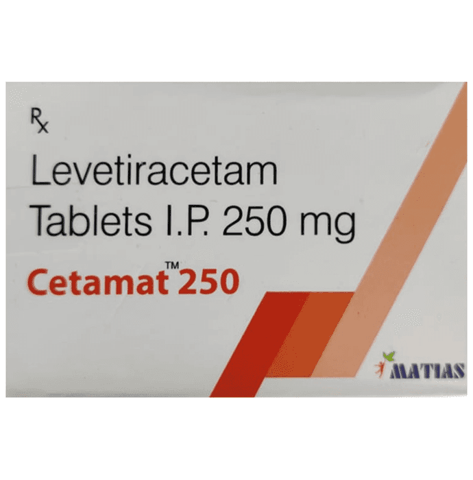 Cetamat 250 Tablet – Levetiracetam (250mg) 250 mg by Matias Healthcare Pvt Ltd — photo 1 of 2