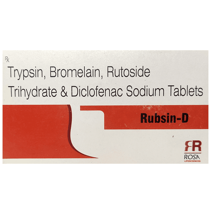Rubsin-D Tablet – Trypsin (48mg) by Rosa Lifesciences — photo 1 of 2