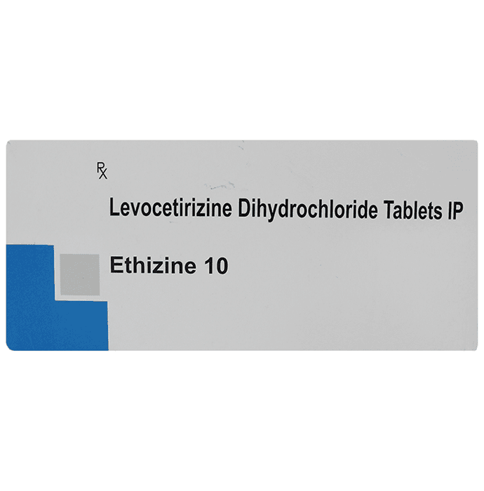 Ethizine 10 Tablet – Levocetirizine (10mg) 10 mg by Ethinext Pharma — photo 1 of 4