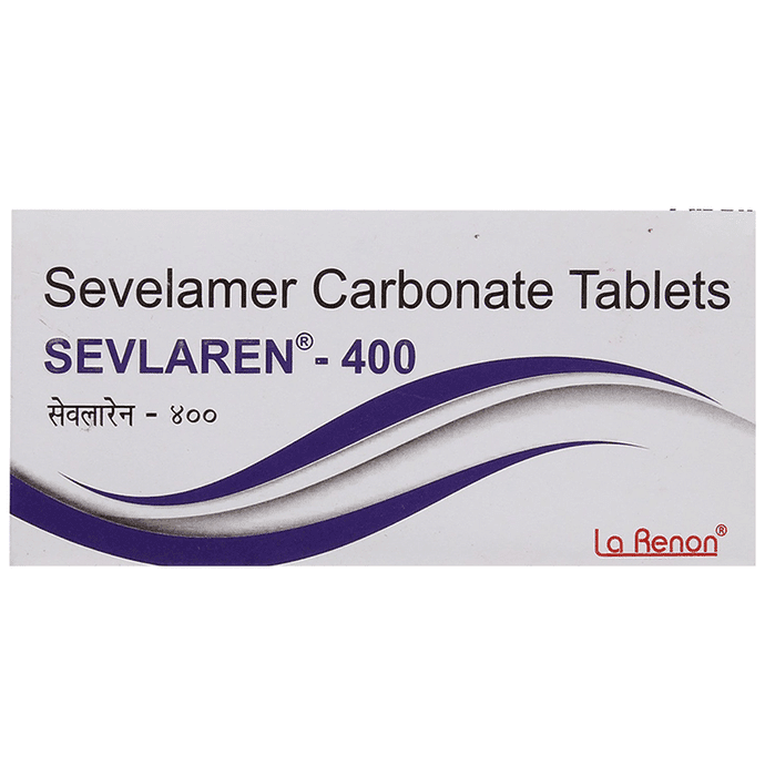 Sevlaren 400 Tablet – Sevelamer (400mg) 400 mg by La Renon Healthcare Pvt Ltd — photo 1 of 4