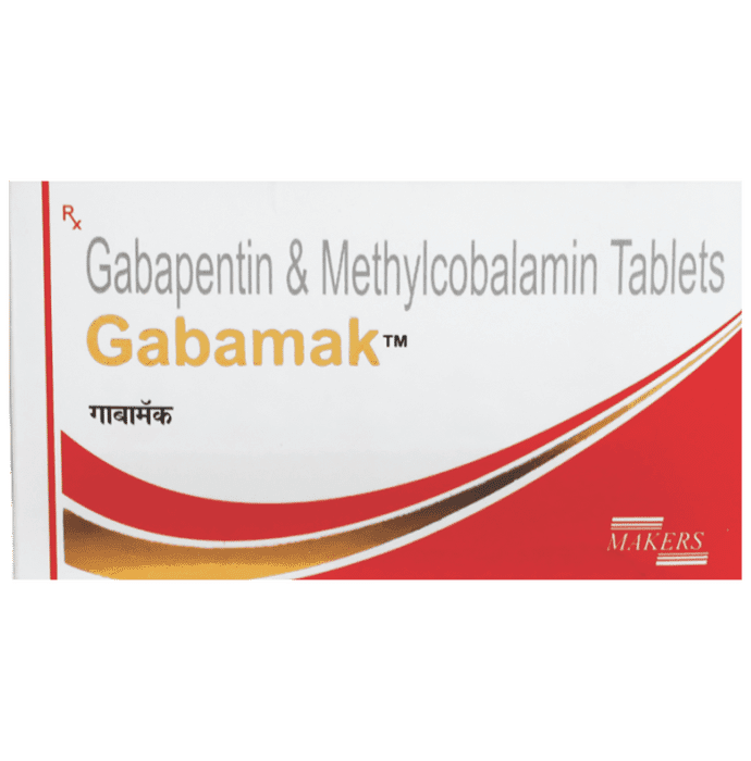 Gabamak 300mg/500mcg Tablet – Gabapentin (300mg) 300 mg by Makers Laboratories Ltd