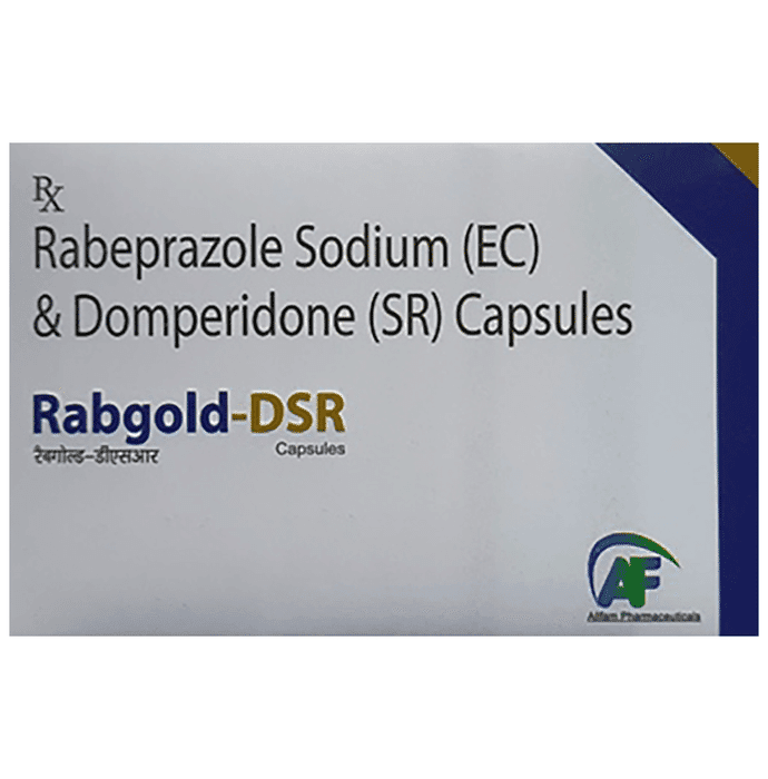 Rabgold-DSR Capsule – Domperidone (30mg) by Allfam Pharmaceuticals Pvt Ltd — photo 1 of 3