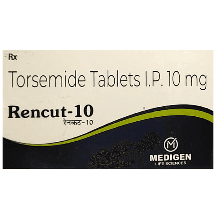 Rencut 10 Tablet – Torasemide (10mg) 10 mg by Medigen Life Sciences — photo 1 of 4