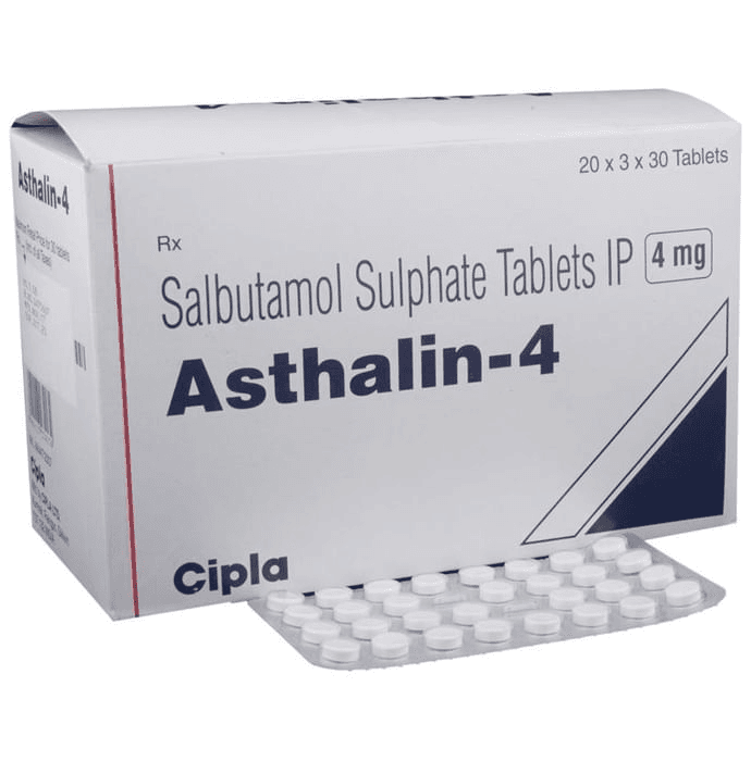Asthalin 4 Tablet – 70d59f64-fe5a-4f96-a32c-4476b2c2204e by Cipla Ltd — photo 1 of 6