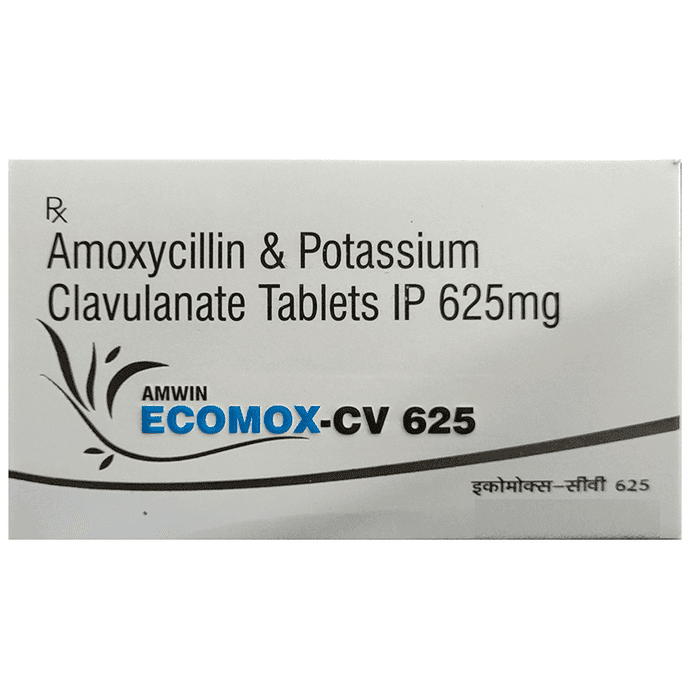 Amwin Ecomox-CV 625 Tablet – Amoxycillin (500mg) 625 mg by Amwin Pharmaceuticals