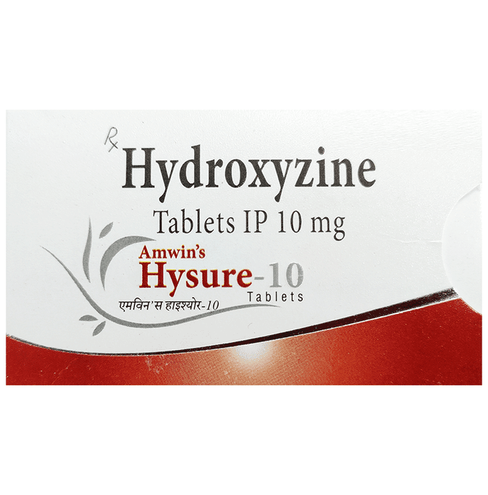 Amwin's Hysure 10 Tablet – Hydroxyzine (10mg) 10 mg by Amwin Pharmaceuticals