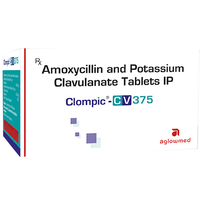 Clompic-CV 375 Tablet – Amoxycillin (250mg) 375 mg by Aglowmed Limited — photo 1 of 2