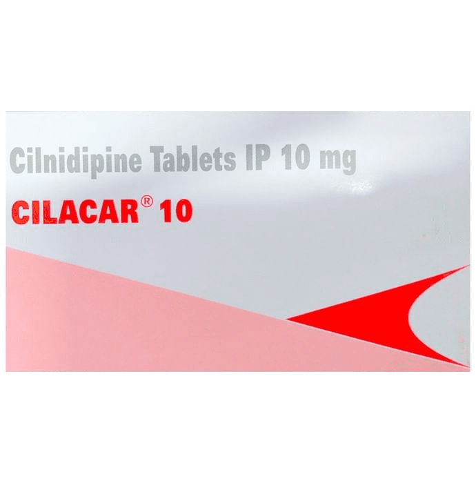 Cilacar 10 Tablet – Cilnidipine (10mg) 10 mg by J B Chemicals and Pharmaceuticals Ltd — photo 1 of 2
