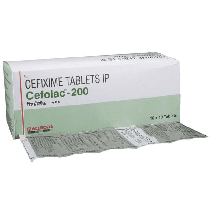 Cefolac 200 Tablet – Cefixime (200mg) 200 mg by Macleods Pharmaceuticals Pvt Ltd — photo 1 of 5