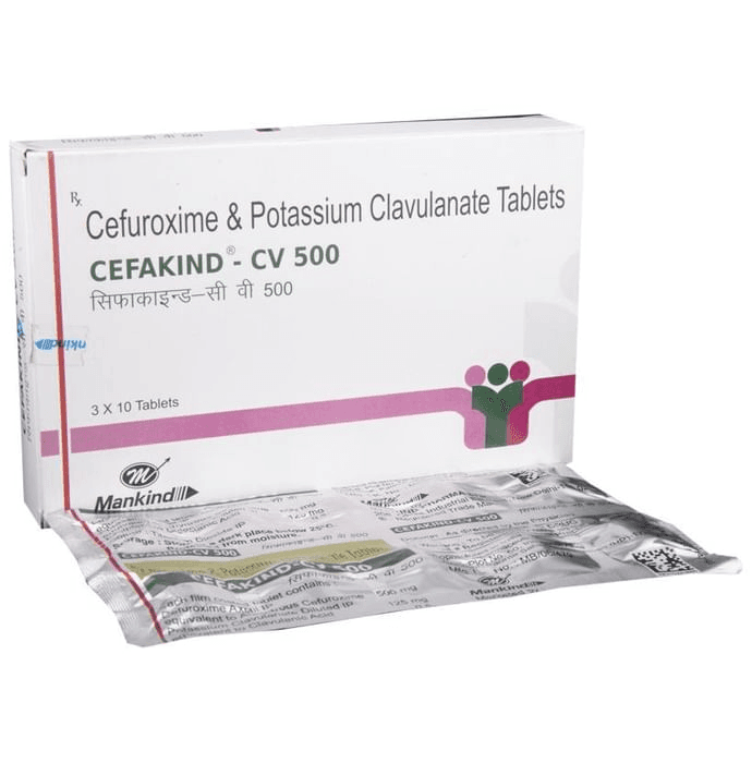 Cefakind-CV 500 Tablet – ed922b06-e927-4fae-b18a-2d47183092a7 by Mankind Pharma Ltd — photo 1 of 5