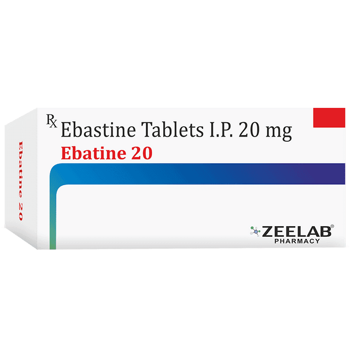 Ebatine 20 Tablet – Ebastine (20mg) 20 mg by Zeelab Pharmacy Pvt Ltd