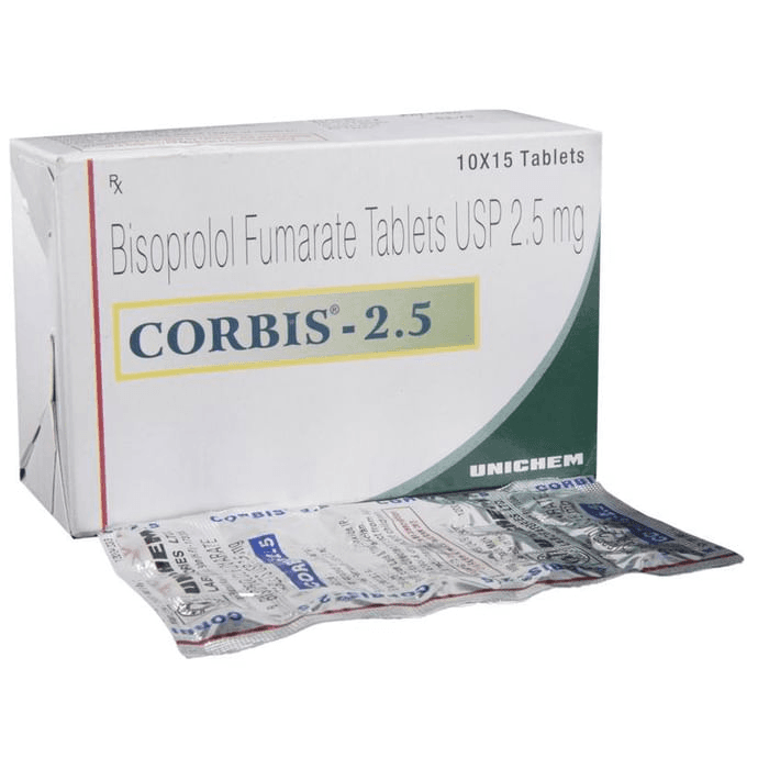 Corbis 2.5 Tablet – Bisoprolol (2.5mg) 2.5 mg by Torrent Pharmaceuticals Ltd — photo 1 of 5